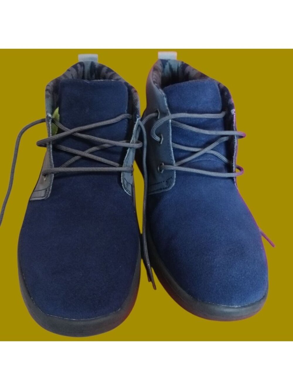 UGG Blue Youth Reflective Canoe Chukka Boots Navy Blue Size 6